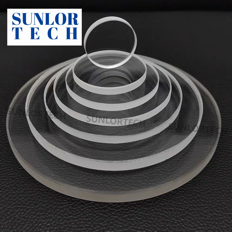 High Temperature Fused Quartz Sight Glass for Kiln Viewing Ports - Round/Square Observation Window Resists